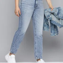 Levis Women Straight Fit Pure Cotton Heavy Fade Jeans-image-76