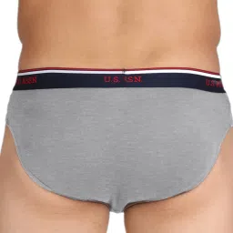 U.S. Polo Assn. Grey Melange Briefs - Pack of 2 image 2