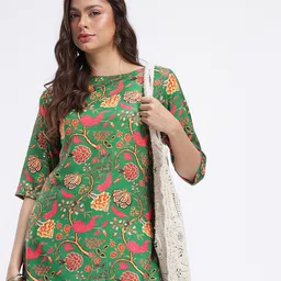Anouk Rustic Floral Printed Straight Kurta-picture-22