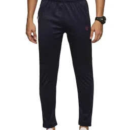 Domin8 Blue Slim Fit Texture Trackpants image 1