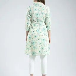 Monte Carlo Beige Regular Fit Floral Print Kurta image 2