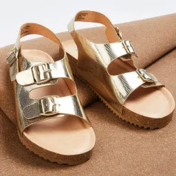 Fame Forever by Lifestyle Girls Gold Ankle Strap Sandals-picture-30