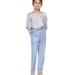 AND girl Blue & White Striped Top image 4