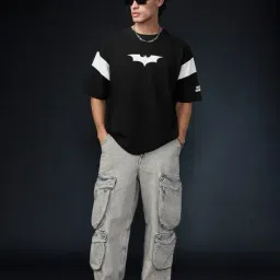 The Souled Store Black Cotton Graphic T-Shirt image 3