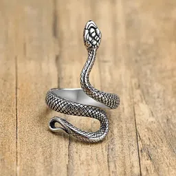 MEENAZ Unisex Set Of 2 Silver-Plated Finger Ring-picture-50