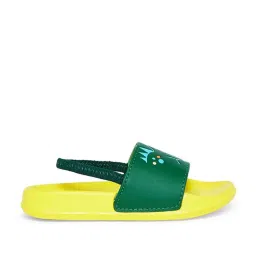 Pantaloons Junior Olive & Yellow Back Strap Sandals image 1