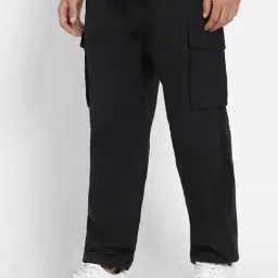 American Eagle Black Cotton Regular Fit Trackpants image 3