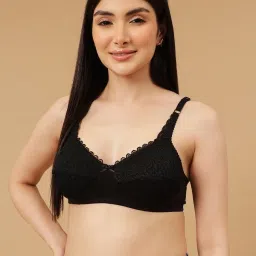 Clovia Black Full Coverage Non-Padded Wireless T-Shirt Bra image 1