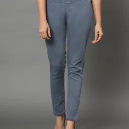 Angelfab Grey Cotton Regular Fit Jeggings image 1