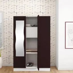 Godrej Interio Slimline 3-Door Steel Almirah, ShellWine Red (1-Year Warranty, 1 Locker) image 1