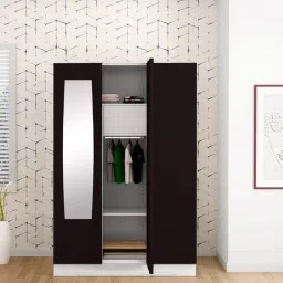Godrej Interio Slimline 3-Door Steel Almirah, Tex ShellWine Red (1-Year Warranty, 1 Locker, 2 Drawers) image 1