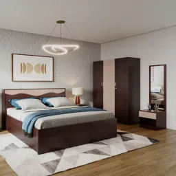 Godrej Interio Vurv Dark Brown & Beige Engineered Wood 3 Door Almirah, 1 Year Warranty) image 1