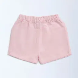 HOP Kids by Westside Pink Mid-Rise Cotton Shorts image 2