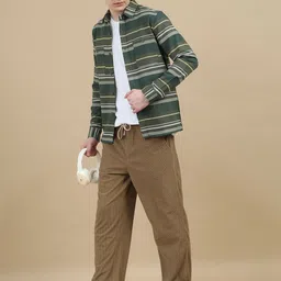 StitchX Men Striped Double Pocket Overshirt image 5