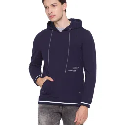 Spykar Navy Hooded Sweatshirt image 1