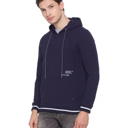 Spykar Navy Hooded Sweatshirt image 3