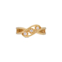 C. Krishniah Chetty Group 22k Graceful Infinity Gold Ring with Cubic Zirconia for Women image 1