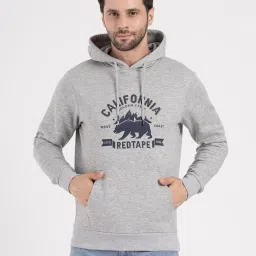 Red Tape Grey Graphic Regular Fit Sweatshirt image 1