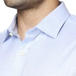 Park Avenue Blue Slim Fit Printed Shirt image 5