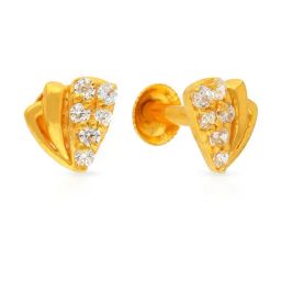 Malabar Gold and Diamonds 22k Gold Earrings for Women-picture-4