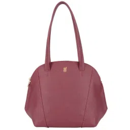 Baggit Maroon Solid Medium Bowler Bag image 1