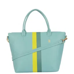 Baggit Blue Color Block Medium Tote Handbag image 1