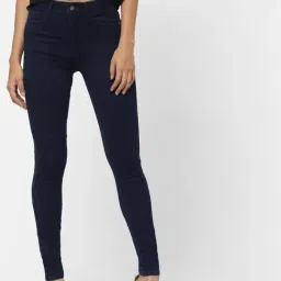 Only Dark Blue Blended Skinny Fit Jeans-picture-41