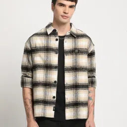 The Bear House Multicolored Cotton Regular Fit Checks Shacket image 1