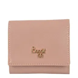 Baggit Pink Textured Tri-Fold Wallet for Women image 1