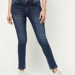Crimsoune Club Navy Blended Slim Fit Slim Fit Mid Rise Jeans image 1