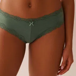 La Vie En Rose Green Self Pattern Panties image 1