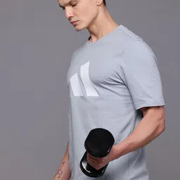 ADIDAS Brand Logo Printed Pure Cotton T-shirt-picture-15