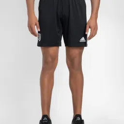 Adidas Black & White Regular Fit Printed Sports Shorts image 1