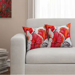 SEJ by Nisha Gupta Red & White Cushion Covers - Set of 2 image 1