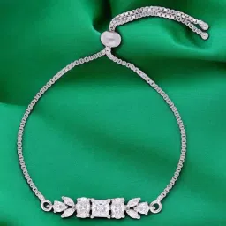 crash.club by CKC Sterling Silver Floral Motif Adjustable Bracelet for Women image 1