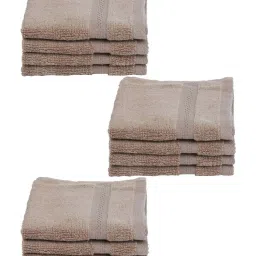 Bianca Paradiso Beige 100% Cotton 500 GSM Face Cloths - Set of 12 image 2