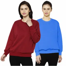Vimal Jonney Maroon & Blue Round Neck Pullover - Pack of 2 image 1