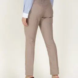 English Navy Khaki Regular Fit Mid Rise Trousers image 2