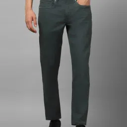 Louis Philippe Jeans Green Cotton Regular Fit Jeans image 1