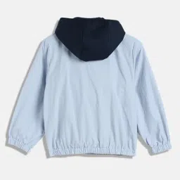TOMMY HILFIGER Boys Blue Nylon Solid Jacket image 2