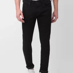Spykar Black Super Slim Fit Low Rise Jeans image 1