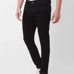 Spykar Black Super Slim Fit Low Rise Jeans image 3