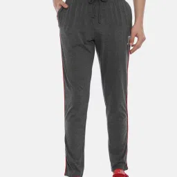 3Pin Grey Cotton Regular Fit Joggers image 1