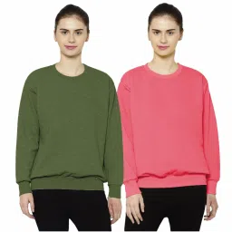 Vimal Jonney Green & Pink Round Neck Pullover - Pack of 2 image 1