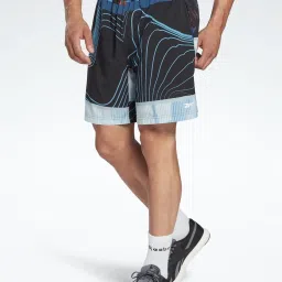 Reebok Black Regular Fit Printed Shorts image 1