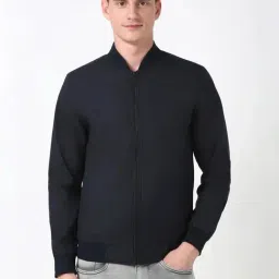Peter England Black Regular Fit Bomber Jacket-image-54