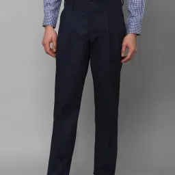Louis Philippe Navy Regular Fit Trousers image 1