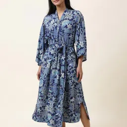 Fabindia Navy Printed Robe image 1