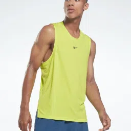 Reebok Yellow Cotton Regular Fit Tank Tee image 1