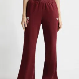 Reebok Maroon Cotton Regular Fit Trackpants image 1